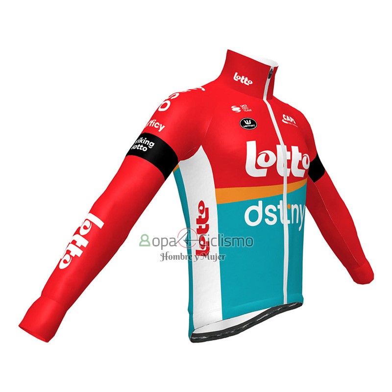 Lotto Dstny Ropa Ciclismo Culotte Largo 2023 Mangas Largas Rojo Azur